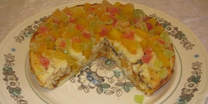 Из манной крупы с цукатами