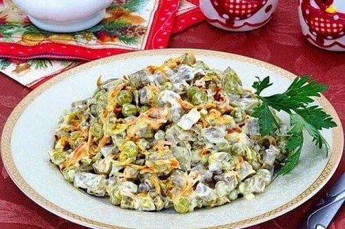 как приготовить салат из свиного сердца