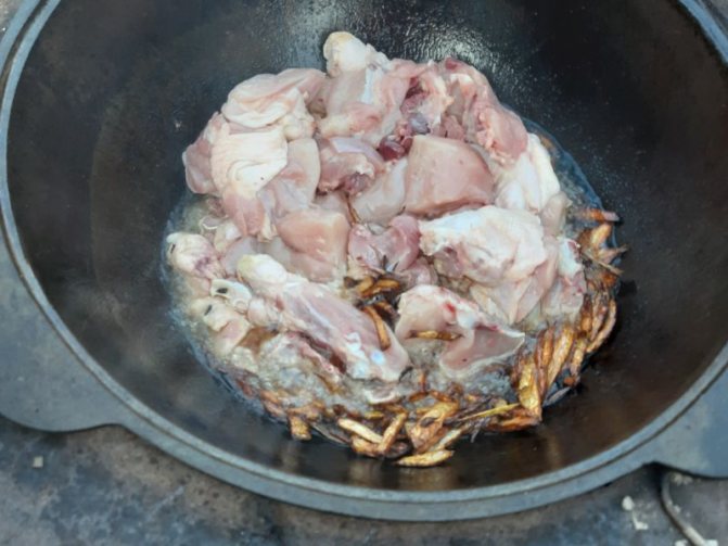 Плов из курицы в казане: рецепты плова, как его готовить на костре и на плите