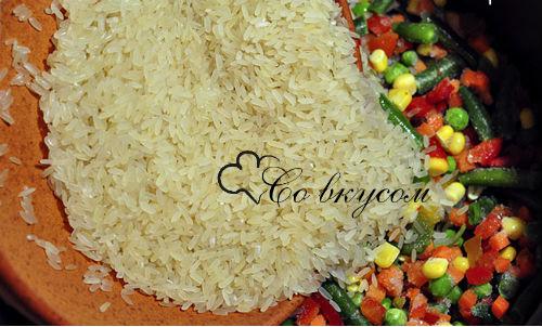Плов с морскими продуктами