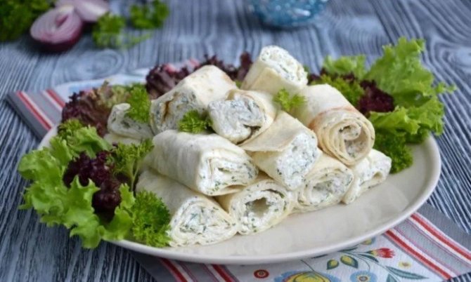 Рулетики с зеленью