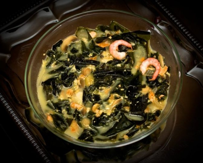 с морской капустой