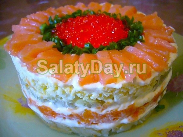 Салат «Царский» с семгой
