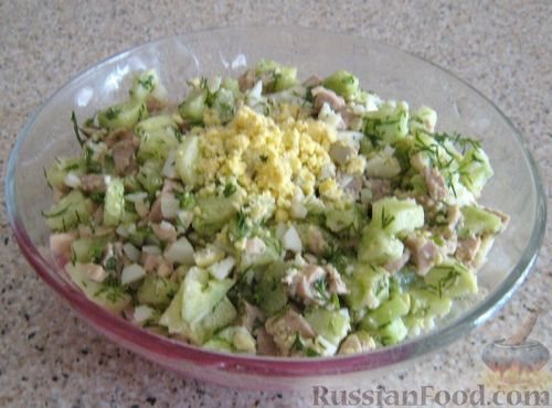Салат из печени минтая